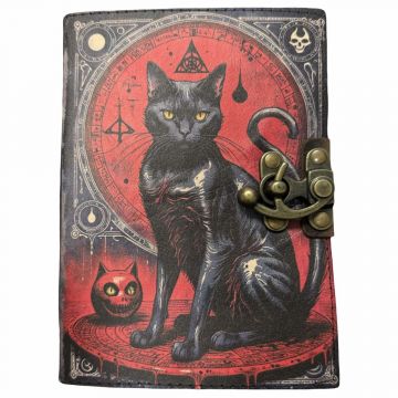 Leather Journal - Black Cat 5x7